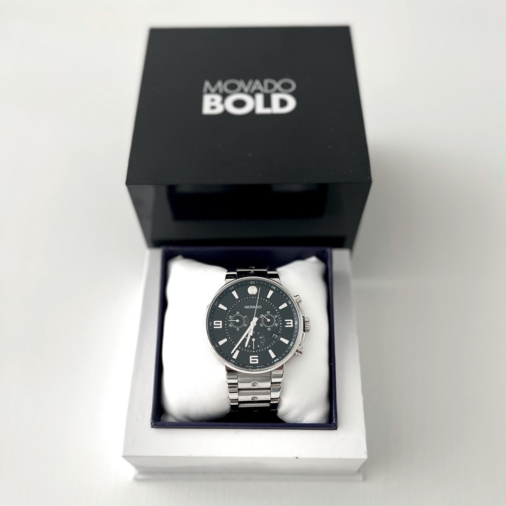 MOVADO Stainless Steel SE Pilot Men’s Watch